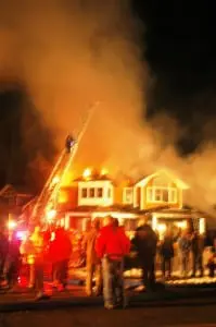 Xmas Eve fire-ladder truck