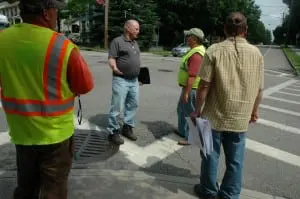Main Street project-Gainer and Phillips Gainer and Phillips at the site of project.
