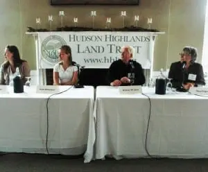 Animal-raising panelists (left to right) Anne Symmes, Katie Robertson, Rodney Dow and Mary Finger