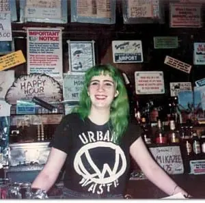 Carolyn Lengel in her bartending days
