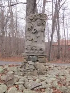 Carved stone on the grounds