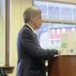 English teacher Dr. Eric Richter listens for accuracy