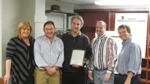 (L-R) Gillian Thorpe, Joe Curto, Dave Merandy, Mike Junjulas and Evan Scwartz