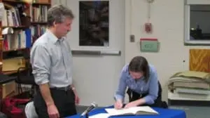 Peter Henderson takes the oath of office