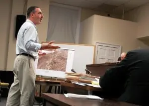 Richard Butensky addresses the ZBA. Photo by L.S. Armstrong