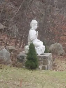 Statue near the entrance to the Monastery