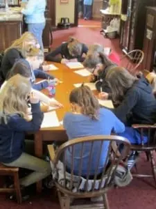 Taking the 20 question test at the end of the session
