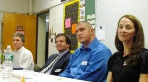 The Candidates L-R Evelyn Carr-White, Jon Champlin, Evam Schwartz amd Peter Henderson