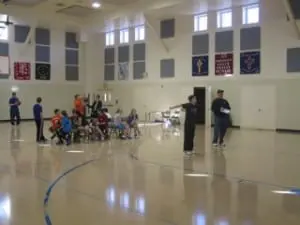 The scene at the Capuchin gym