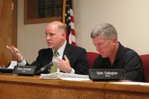 Trustees Matt Francisco (left) and Bruce Campbell; photo by L.S. Armstrong
