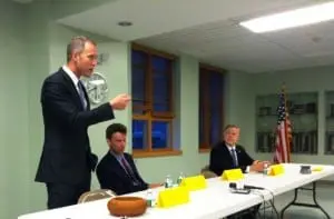 Winner Maloney at recent Philipstown forum