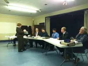Elmesco lawyer at planning meeting
