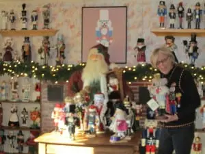 Linda LeMon, holding one of her 300+ nutcrackersPhoto by A. Rooney