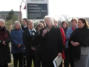 Assemblywoman Sandy Galef announces plans to introduce legislation banning the use of fracking byproducts at a press conference on Wednesday, Dec. 12.