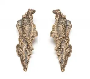 Bark earrings by Veronica Ledovsky