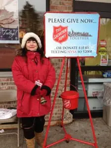 Christine Locaparra at her post in front of Foodtown in Cold SpringPhoto by C. Simek