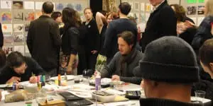 The Big Draw Gala Party in 2012 featured artists drawing live at Scenic Hudson's River Center.Photo courtesy of Beacon Open Studios