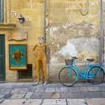 Photo by Donna Blais, 'Straw Man and Blue Bike,' on display at Gallery 66 NY in Cold Spring (Photos courtesy of Gallery 66 NY)