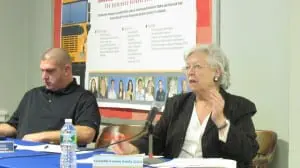 New York State Assemblywoman Sandy Galef suggested regional negotiations, shared services and greater use of BOCES services as ways to reduce costs.