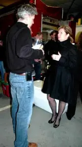 Mayor Seth Gallagher talks with County Executive MaryEllen Odell. Photo by L.S. Armstrong
