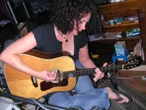Kathleen Pemble with guitar
