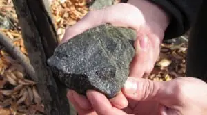 Thomas Edison's invention, which pulverized magnetite, shown here, proved ineffective, and he abandoned his interest in local mines. Photo by M. Turton