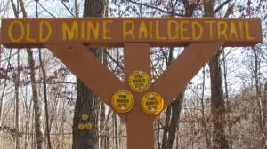 The Old Mine Railbed Trail was once a railway that ran from Sunken Mine Road to Route 301.M. Turton photo