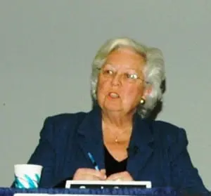 Assemblywoman Sandy Galef addresses the audience on Saturday. Photo by L.S. Armstrong 