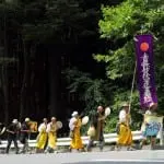 Peace walkers near Albany (Photo courtesy of No More Fukushimas Peace Walk)