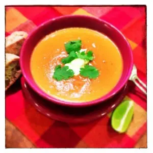 Potato, Peanut, Chipotle Soup