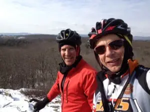 THX members Glenn Lowry (director of MoMA), left, and Morgan Stebbins out for a bike ride near Fahnestock on Sunday, Feb. 3. Photo courtesy of Morgan Stebbins