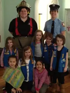 Pictured left to right, front row: Scotia Hartford, Sophie Tomlins, Crystal Timmons; second row: Helen Hutchison, Sophie Koch, Amelia Alayon, Judine Cox; back row: Lillian Moser and Kristin VanTassel (Photo courtesy of Daisy Scouts)