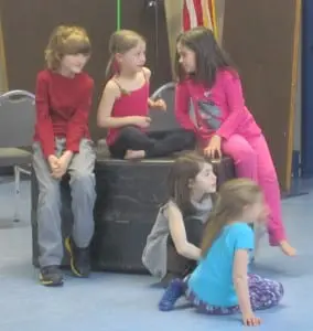 Some of the younger group checking things out at rehearsal