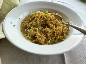 Spring onion pilotto