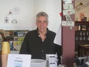 Ron Iarossi behind the counter at the Beacon Creamery.