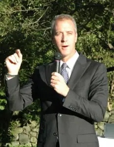 Sean Patrick Maloney, campaigning for office last year; photo by L.S. Armstrong