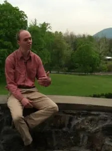 Matt Decker, stewardship coordinator at Hudson Highlands Land Trust, talks cicadas. (Photo by Elizabeth Bengel)