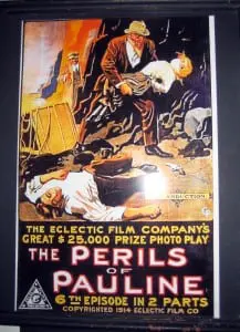One episode of the movie serial 'Perils of Pauline' was filmed on Mount Beacon in 1914. (Image courtesy of Beacon Historical Society)