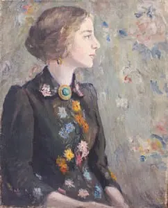'Portrait of a Young Woman' – oil painting by Alice Judson