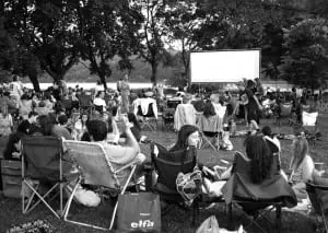 The equivalent of a full house outdoors at last summer's showing of The Goonies