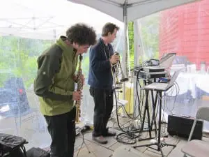 Lunchtime performance by David Rothenberg and Ben Neill. Photo by Aleta Wolfe Photography