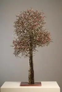 'Cherry Tree' metal sculpture by Insun Kim (Photo by Howard Goodman)