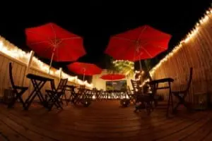 Culture Cafe and Bar's outdoor patio seats 24 diners.
