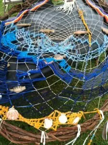 An over-sized dreamcatcher on display at Beacon's Two Row Wampum Festival. Photo by Sommer Hixson