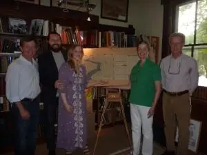 From left, Andrew Chmar, Hudson Highlands Land Trust executive director, Nic Taylor and J.B. Taylor, Thunderwing Press, Deborah McManus, McManus Family Foundation and Chip Allemann, general manager of the The Garrison and Highlands Country Club and Board Chairman of Glynwood. Photo by P. Doan