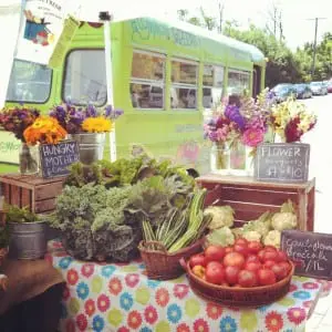 Common Ground Farm booth at the Beacon Farmers Market..    Photo by Arielle Narva