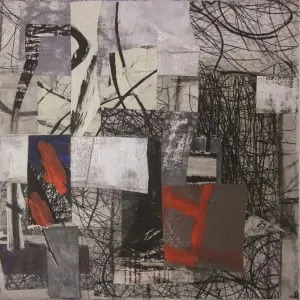 A work in Barbara Smith Gioia's "Flatbed Archeology" exhibit at Marina Gallery.