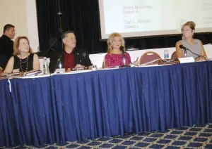 Putnamâ
Countyâ
Executiveâ
MaryEllenâ
Odell,â
farâ
right,â
presentedâ
herâ
draftâ
2014â
budgetâ
toâ
membersâ
ofâ
theâ
countyâ
Legislature,â
including,â
fromâ
left,â
Barbaraâ
Scuccimarra,â
Samâ
Oliverio,â
andâ
Ginnyâ
Nacerino,â
asâ
aâ
technicianâ
workedâ
inâ
theâ
background.â
Photoâ
byâ
L.S.â
Armstrong