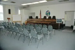 The Philipstown board meeting room doubles as a courtroom for the town justice court. Photo by L.S. Armstrong