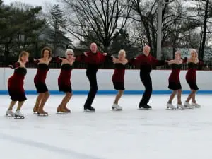 Synchronized skating from members of the Bear Mountain Figure Skating Club.